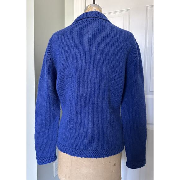 ALPHA MASSIMO REBECCHI Wool Cardigan Sweater Jacket 46 Us M Blue Italy Blazer - Picture 8 of 16